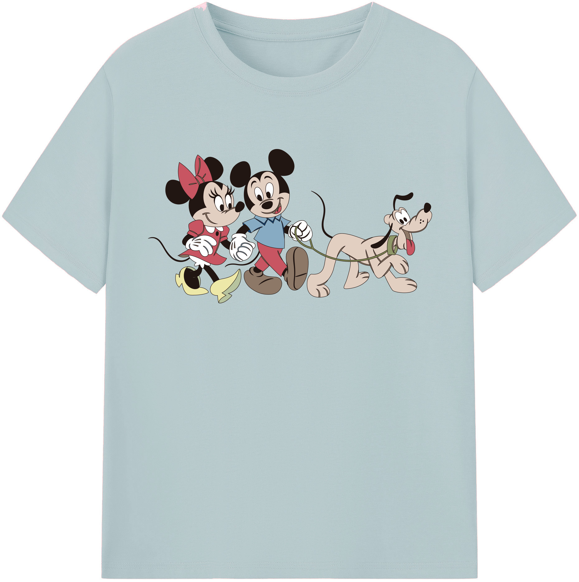 （画像用） ミッキーマウス Mickey Mouse 綿100％半袖Tシャツ（フロントプリント）
